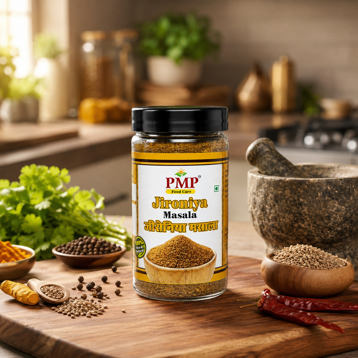 PMP Food Care Jironiya Masala - 100% Pure & Natural Authentic Blend of Traditional Indian Spices - Rich Aromatic Flavor Spice Powder for Curry, Dal Tadka, Sabzi, & Everyday Cooking-100gm - Image 2